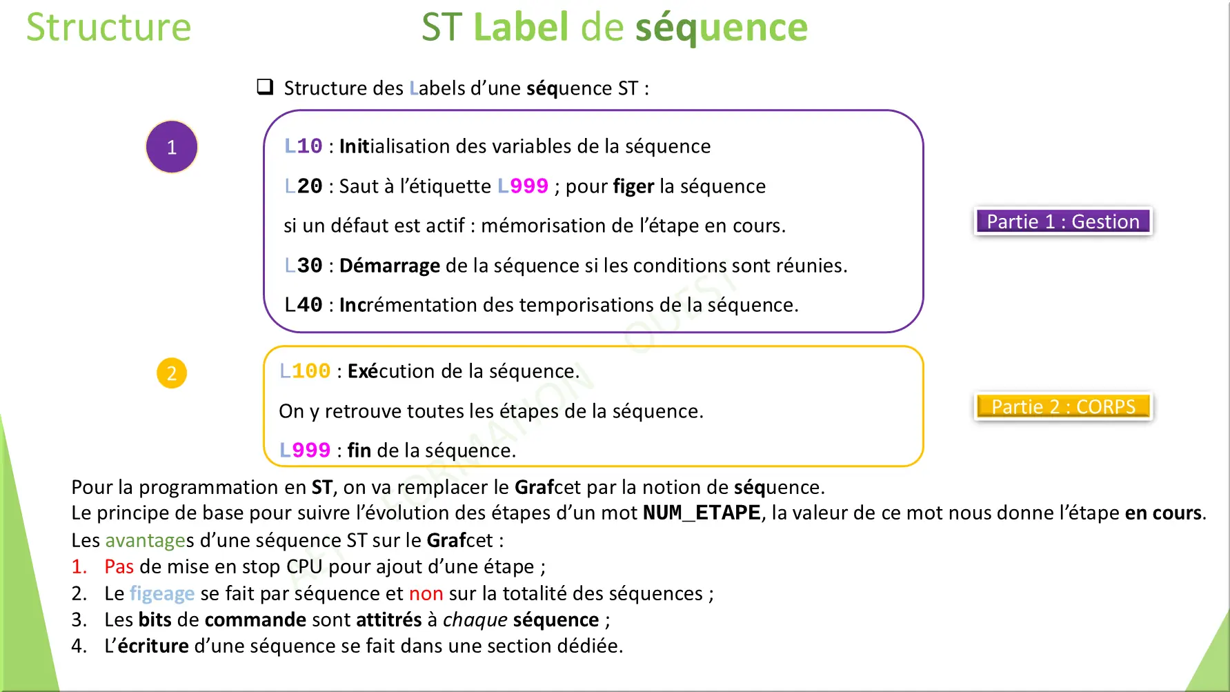ST Label de séquence